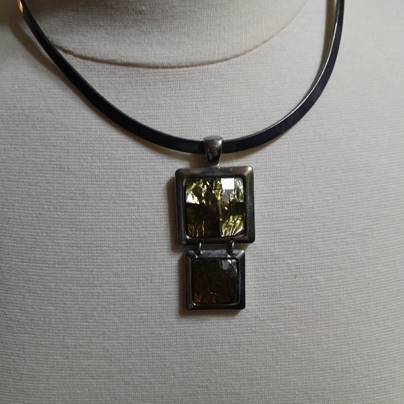 3 piece Lia Sophia silver tone interchangeable slide necklace piece bundle - Picture 6 of 10